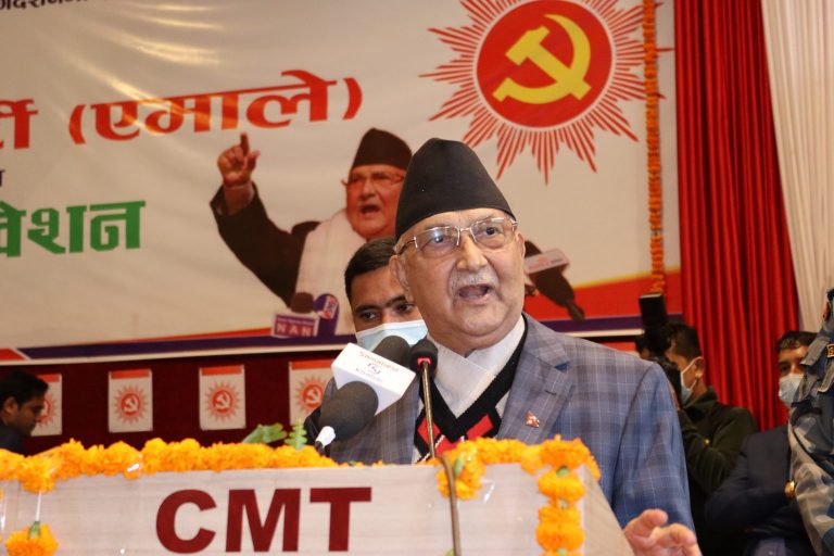 एमाले एक्लै चुनावमा जान्छ : अध्यक्ष ओली