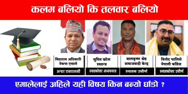 कलम बलियो कि तलवार बलियो सोध्ने एमालेलाई अहिले यही विषय किन बन्यो घाँडो ?