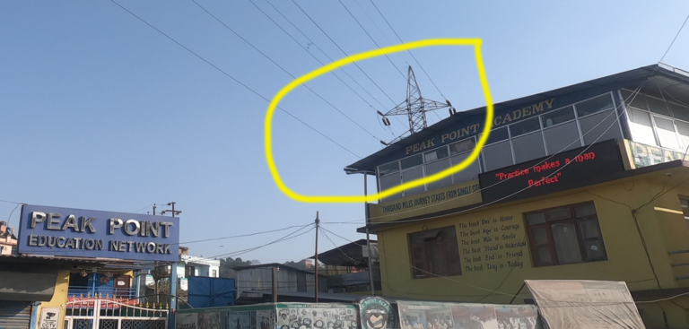 राजधानीमै  छ  हाइभोल्टेजको  तार मुनि विद्यालयको भवन 